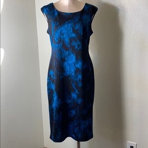 Blue Black Midi Dress